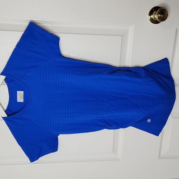 Athleta Tops - Athleta royal blue shirt workout running biking outdoors reflective 777513-00-2